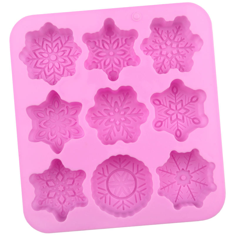 9 Cavity Snowflake Design Silicone Mold | SSM364