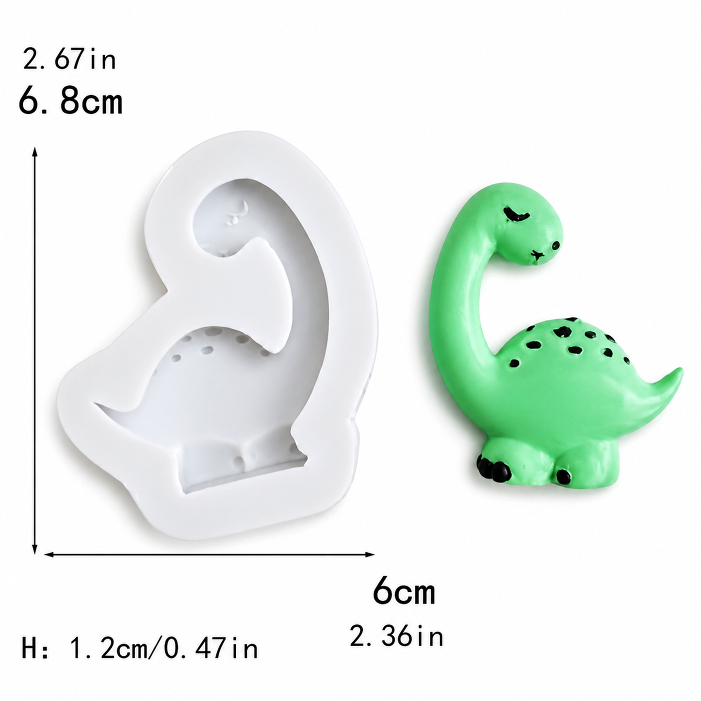 Dinosaur Shape Silicone Mold for Candle, Soap, Resin & DIY Crafts | WCM867