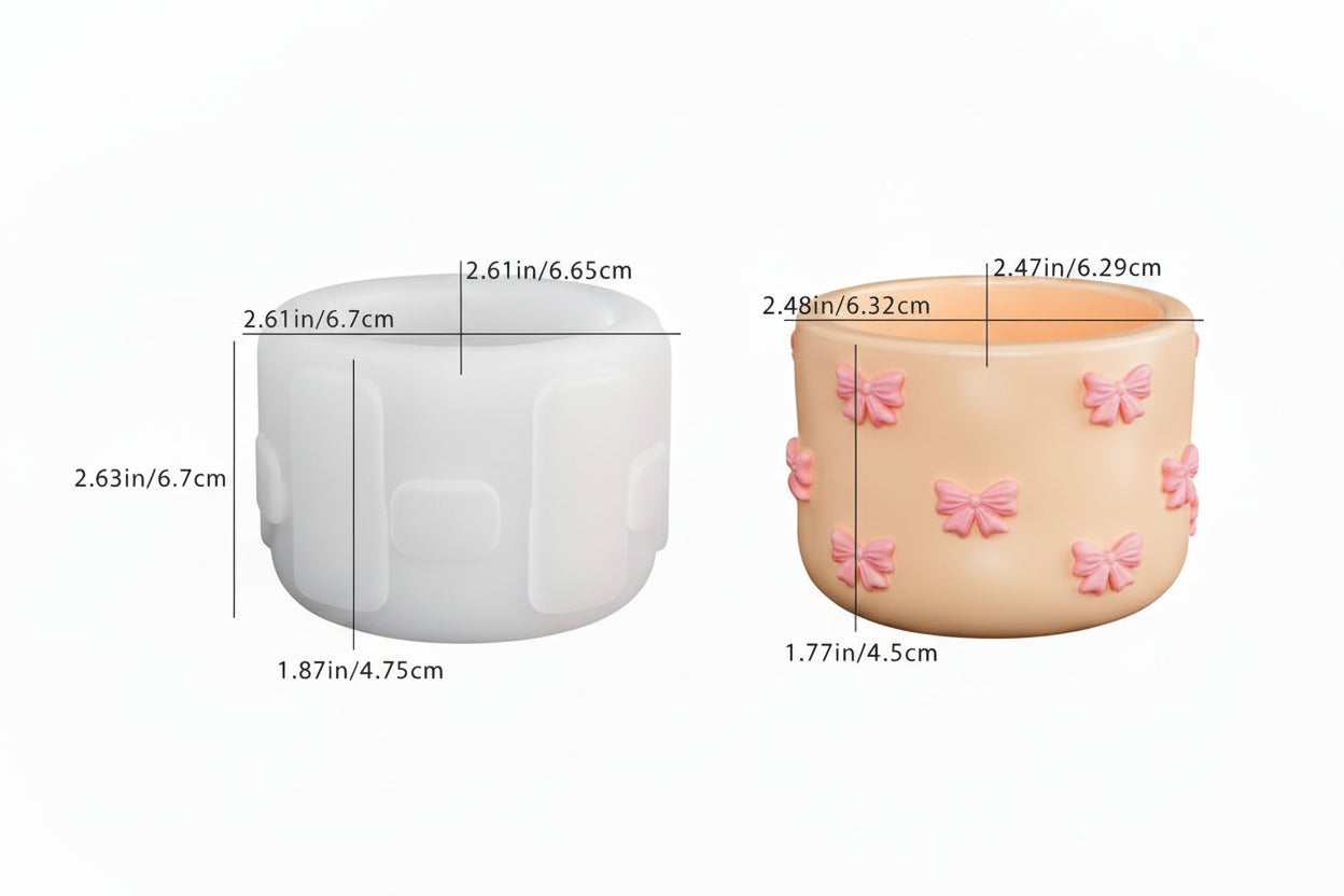 Cute Bow Jar Silicone Mold | ARM513