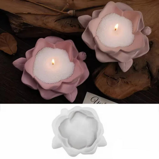 Camellia Flower Candle Holder Mould