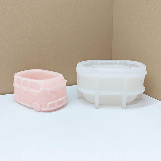 Retro Bus Flowerpot Silicone Mold | ARM518