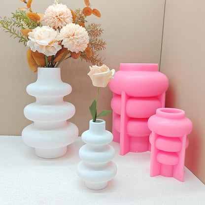 Nordic Round Circle Silicone Vase Mold( Small)| ARM520