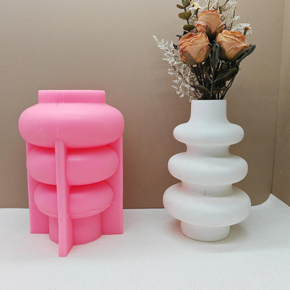 Nordic Round Circle Silicone Vase Mold( Small)| ARM520