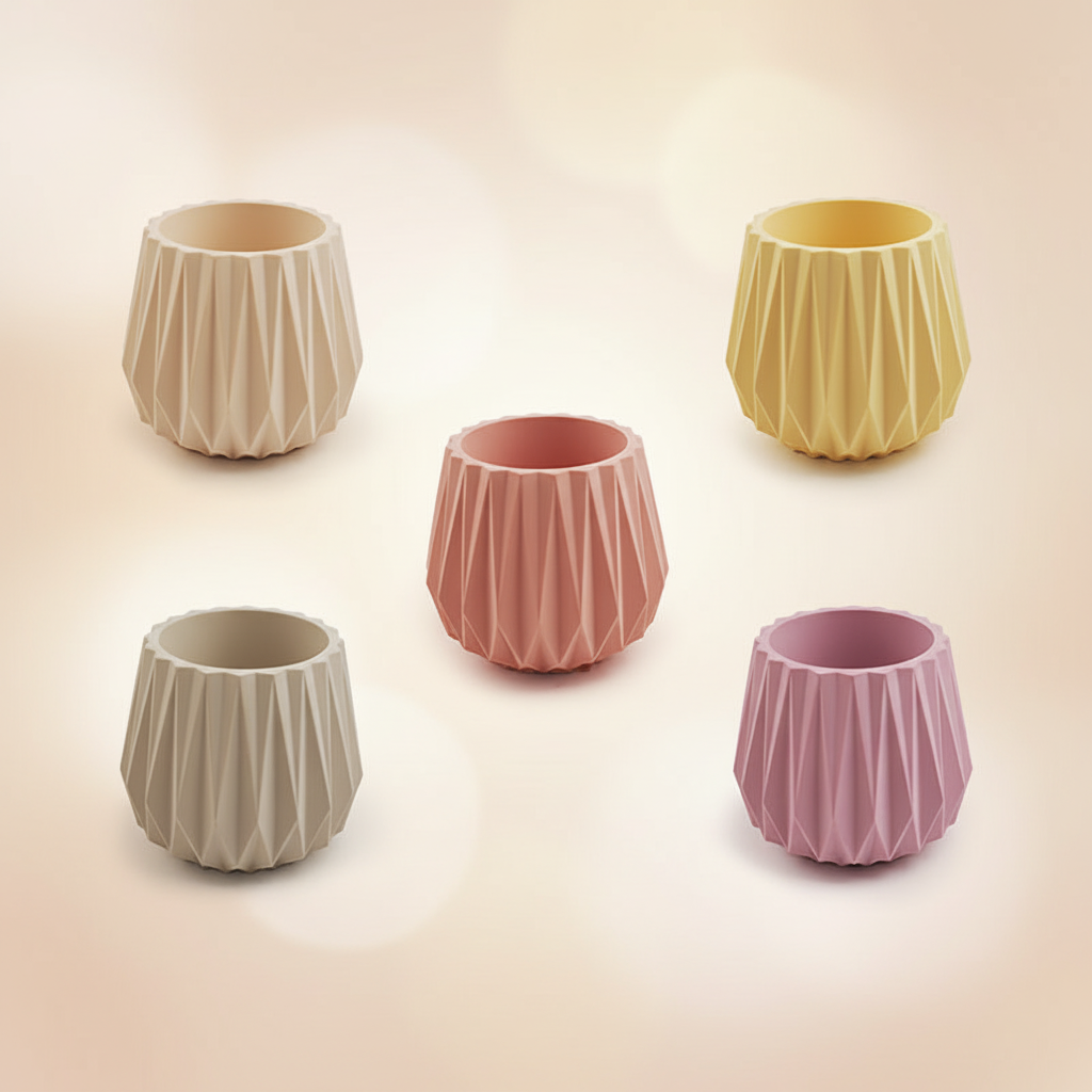Geometric Faceted Planter Mold | ARM521