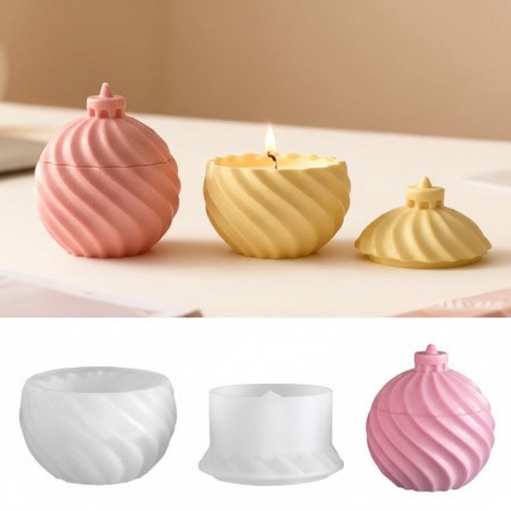 Spiral Swirl Storage Jar Silicone Mold | ARM526