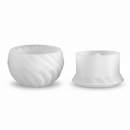 Spiral Swirl Storage Jar Silicone Mold | ARM526
