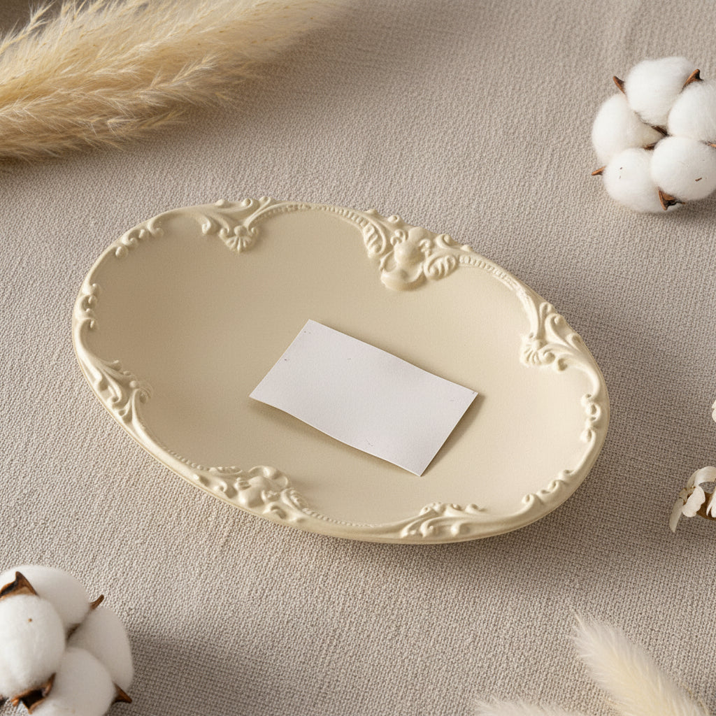 Vintage Embossed Oval Silicone Tray Mold | ARM528 – MATIN IMPEX