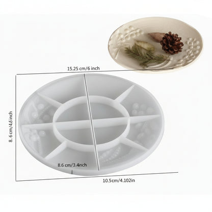 Vintage Embossed Round Silicone Tray Mold | ARM529