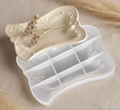 Vintage Embossed Square Silicone Tray Mold | ARM530