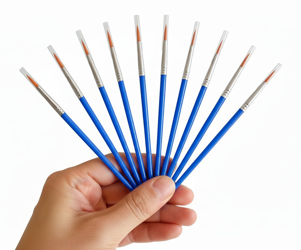 Pointed Round Paint Brush 10 Pcs Set (No.1) |ART062