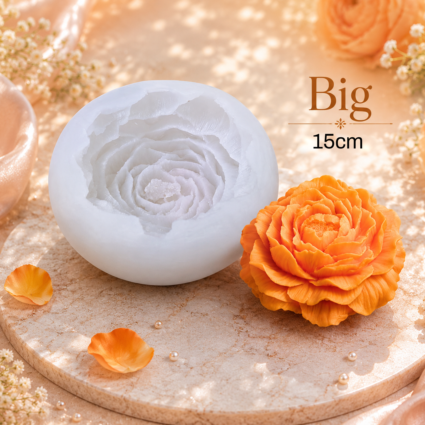 Peony Flower Silicone Mold