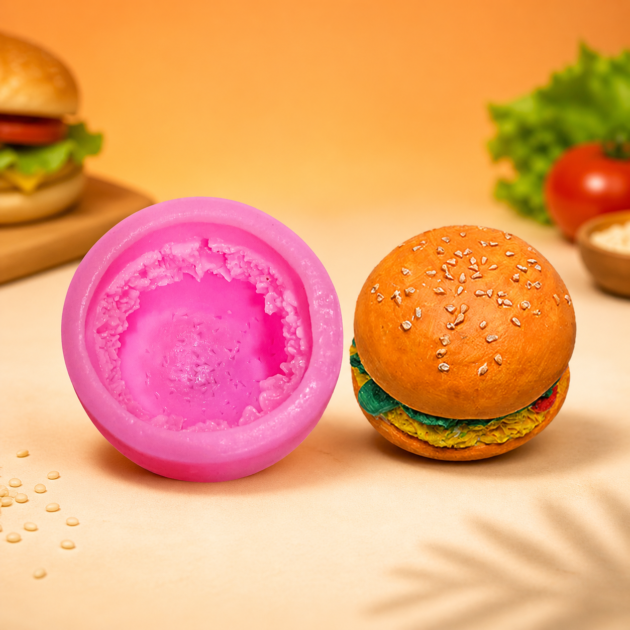 Burger Bun Silicone Mold 