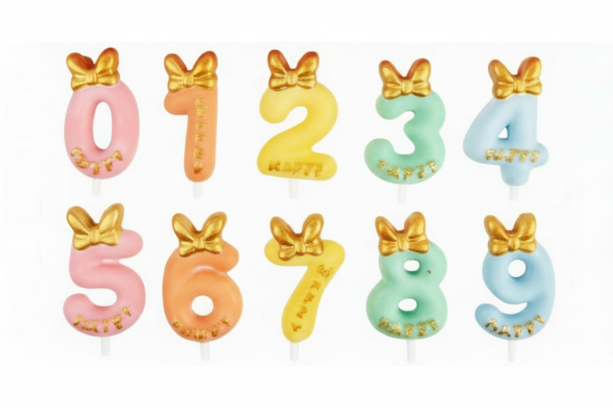 10-cavity silicone number mold | CFM419