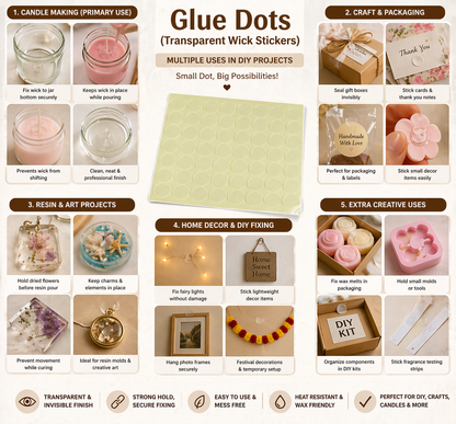 Glue Dots (Transparent Wick Stickers) CW021