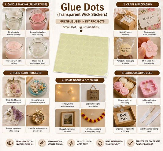 Glue Dots (Transparent Wick Stickers) CW021