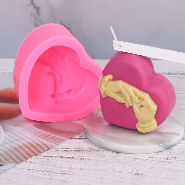 Heart Shape Couple Hand Mold WCM662