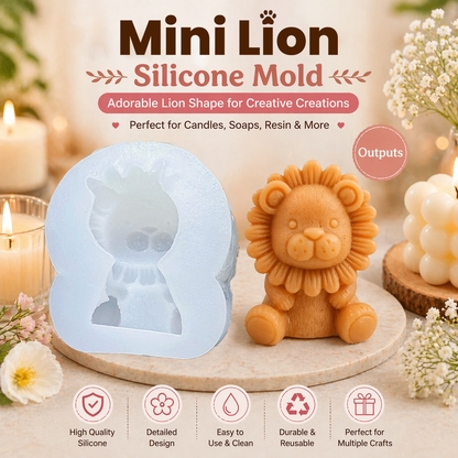 Mini Lion Candle Mold WCM611  (OWN)