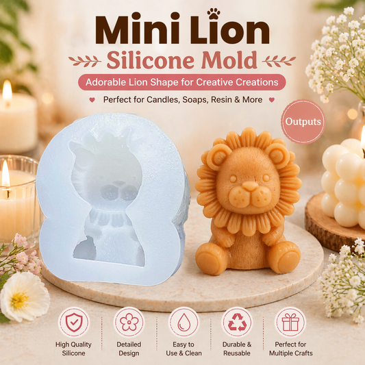 Mini Lion Candle Mold WCM611  (OWN)