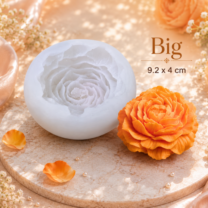 Peony Flower Silicone Mold for Soap, Candle, Resin & Clay Craft Making | WCM861