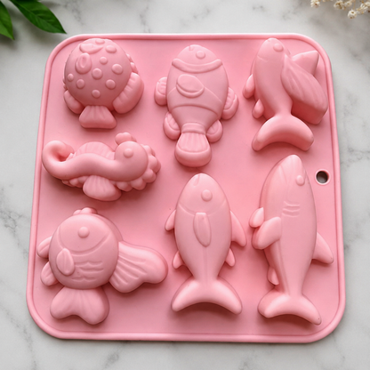 Silicone Fish & Sea Creature Candle, Soap & Resin Mold | SSM285