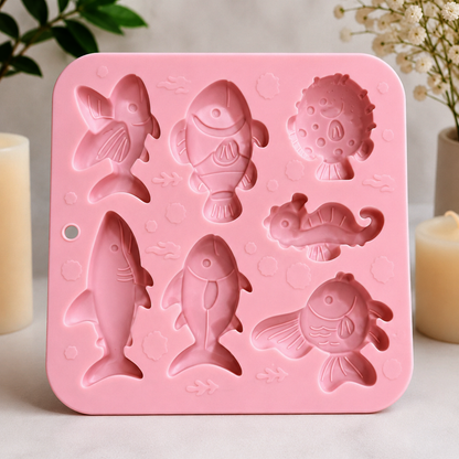 Silicone Fish & Sea Creature Candle, Soap & Resin Mold | SSM285