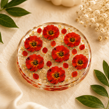 Premium Red Poppy Floral UV Transfer Stickers|UV004