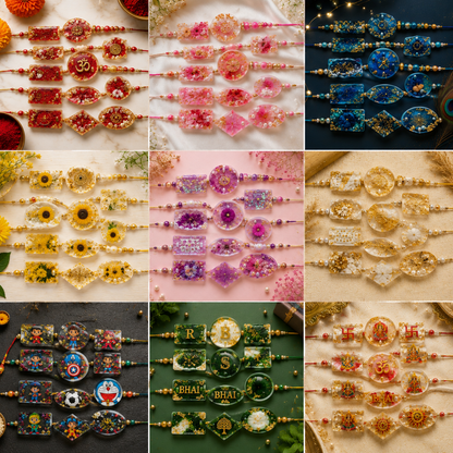Premium Multi Shape Rakhi Silicone Mold | ARM538
