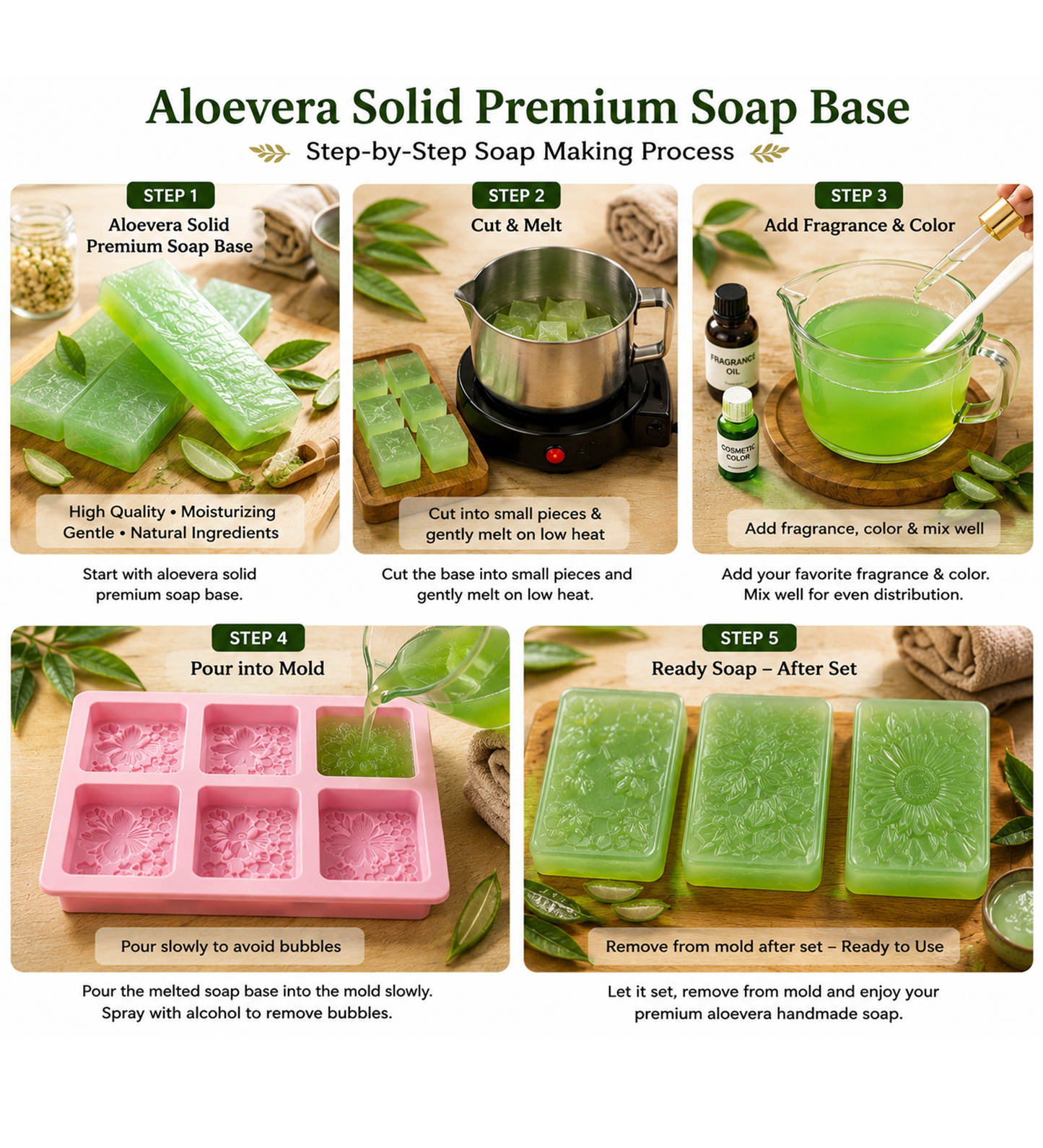 Aloevera Solid Premium Soap Base SPB005