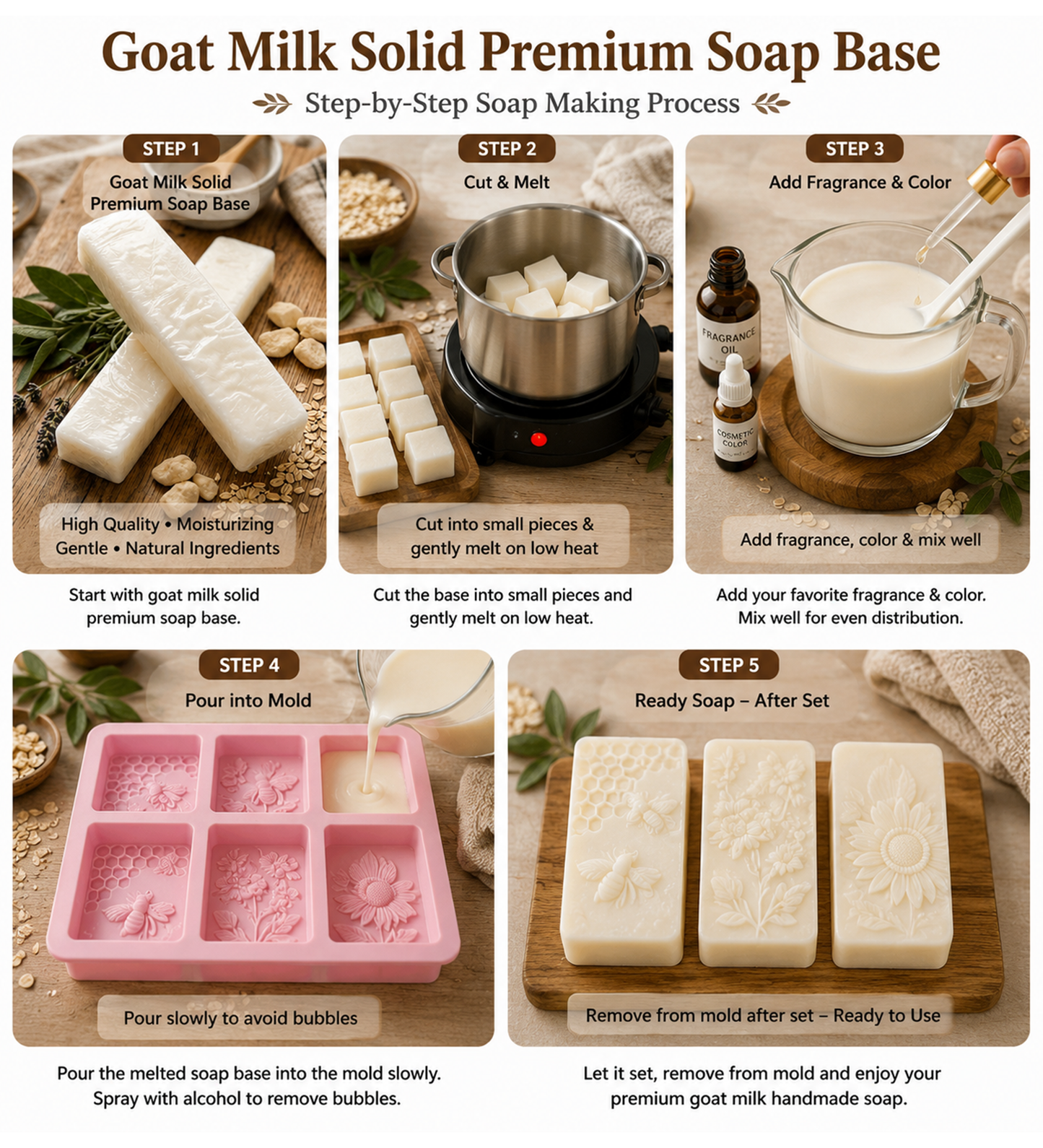 Goat Milk Solid Premium Soap Base SPB006