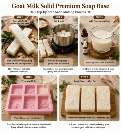 Goat Milk Solid Premium Soap Base SPB006