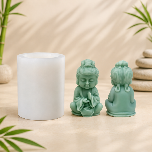 Peaceful Buddha Silicone Mold  | WCM846