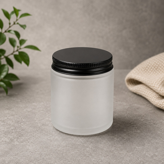 250ml Frosted Black Cap 6 pcs PM236
