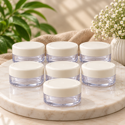 8g Acrylic Jar White Cap PM080
