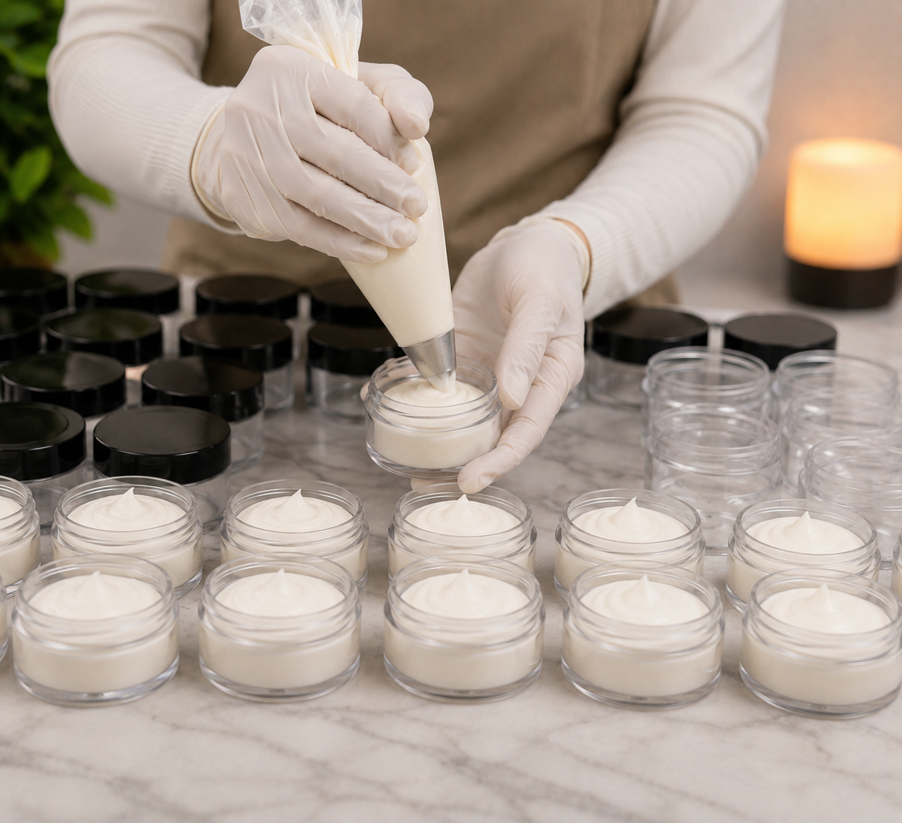 25g Acrylic Jar Black Cap PM087