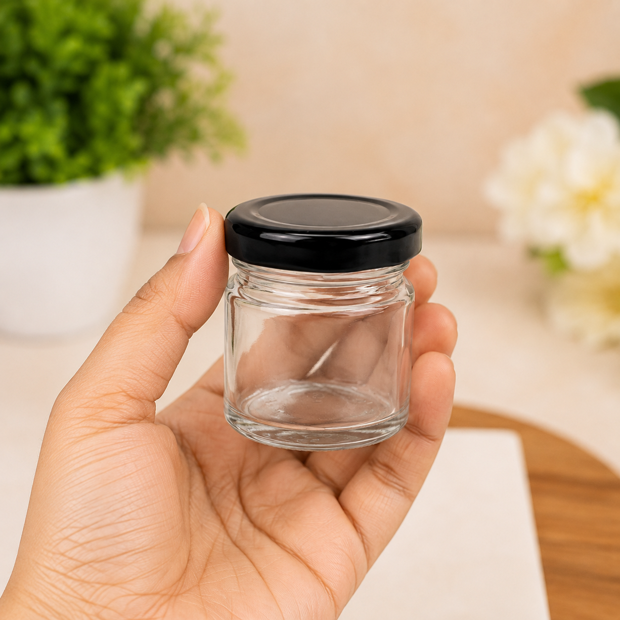 Glass Candle Jars 40ml Glass Jar (B. Cap) 6pcs PM093