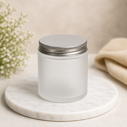 250ml Frosted Silver Cap 6 pcs PM235
