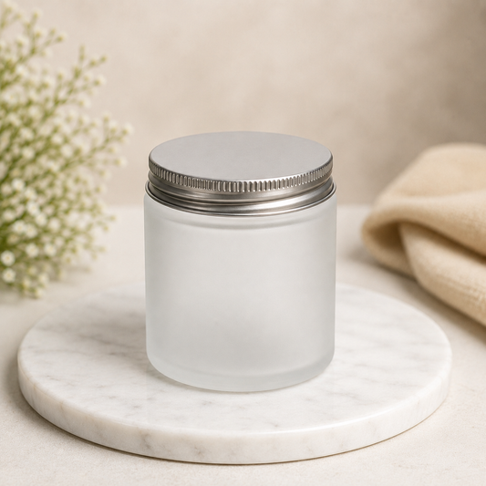 250ml Frosted Silver Cap 6 pcs PM235