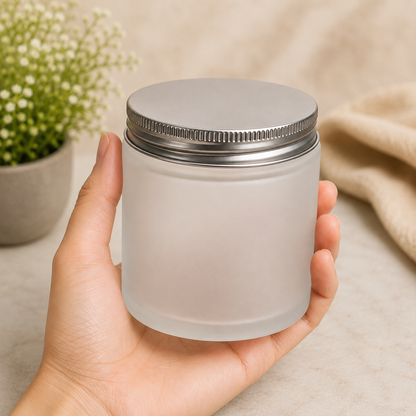 250ml Frosted Silver Cap 6 pcs PM235