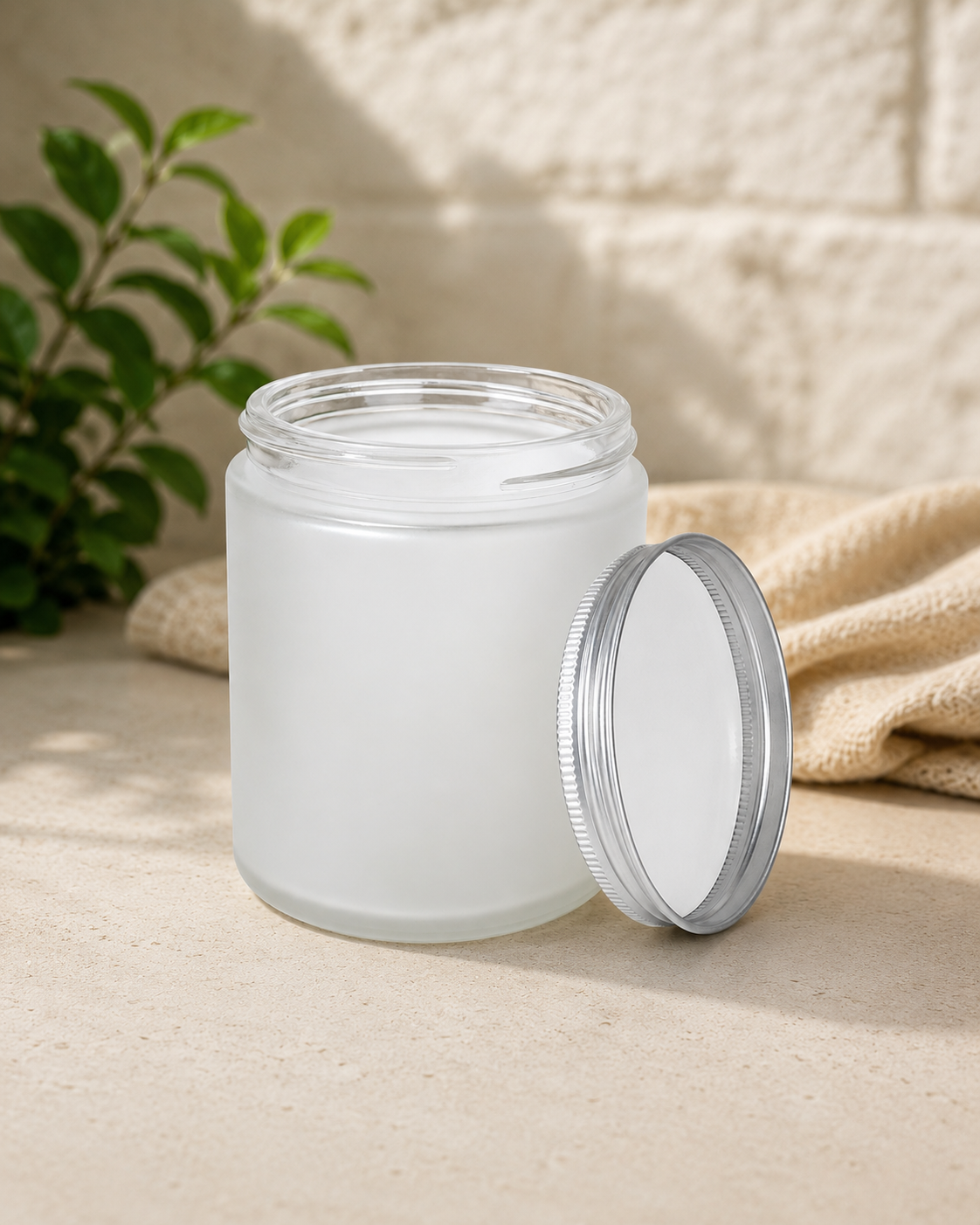 250ml Frosted Silver Cap 6 pcs PM235