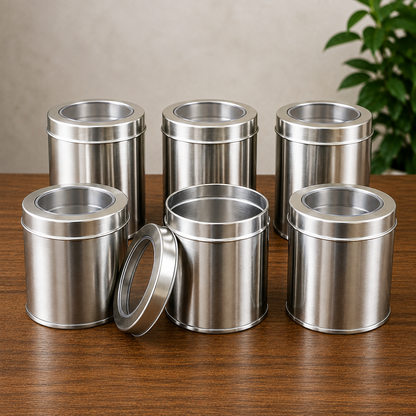 Metal Tin Container 110ml 6pcs PM355