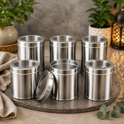 Metal Tin Container 110ml 6pcs PM355