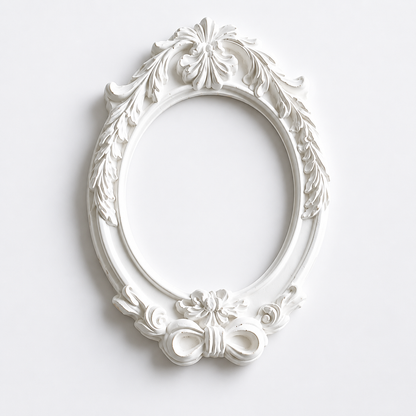 Vintage Floral Oval Frame Mold| CFM556