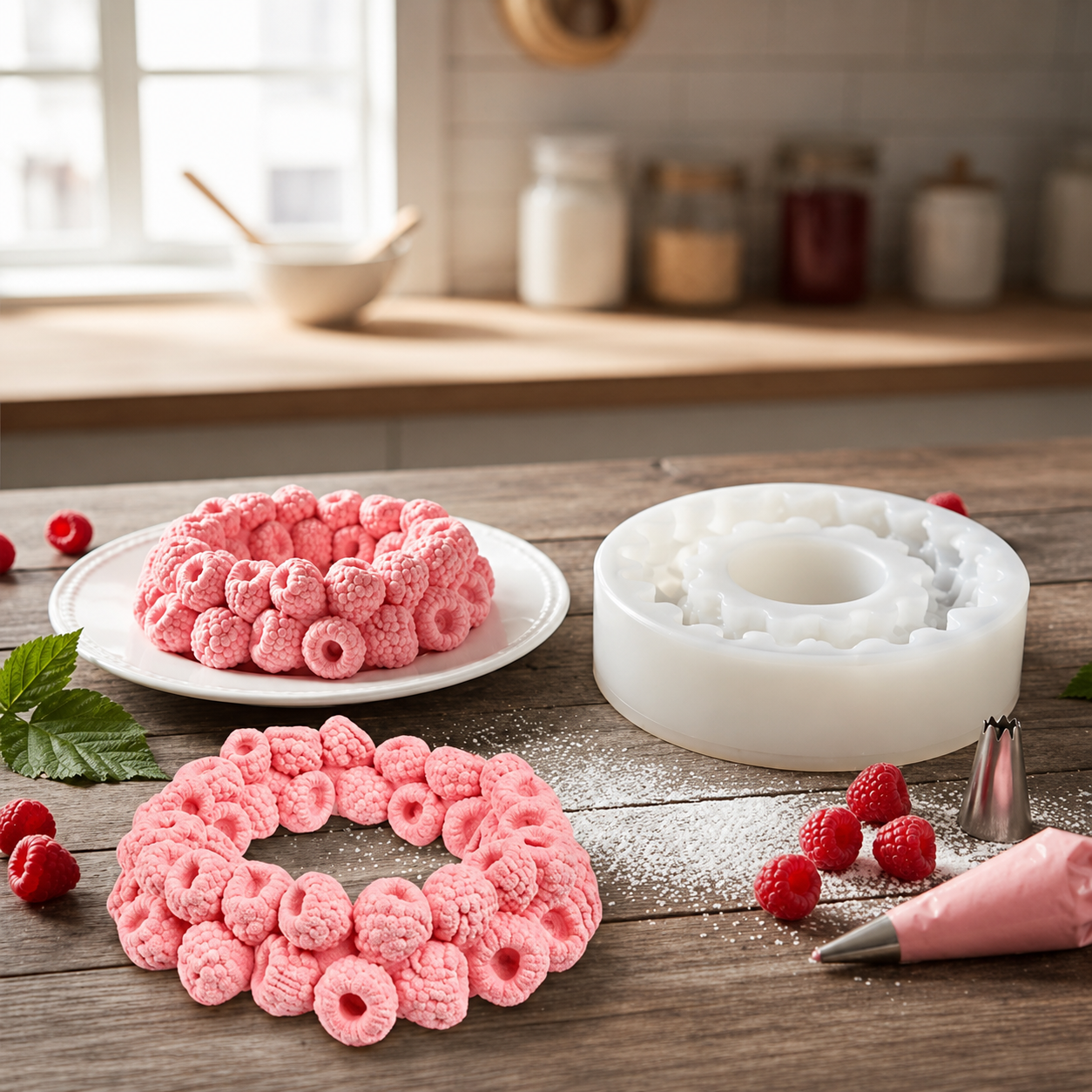 Raspberry Wreath Silicone Mold | CFM450