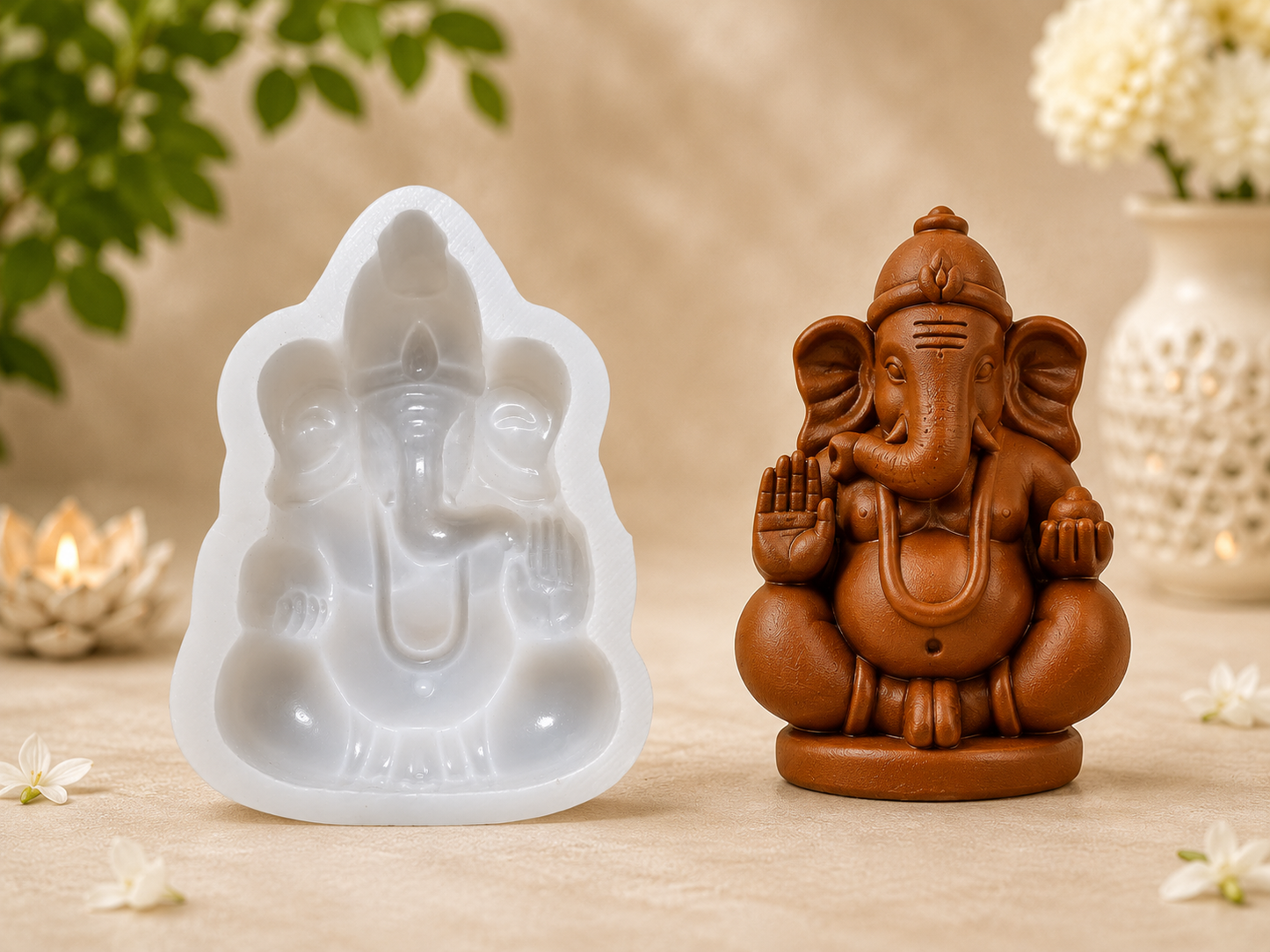 Blessing Hands Ganesha Mold | WCM930(Best for wax sachets)