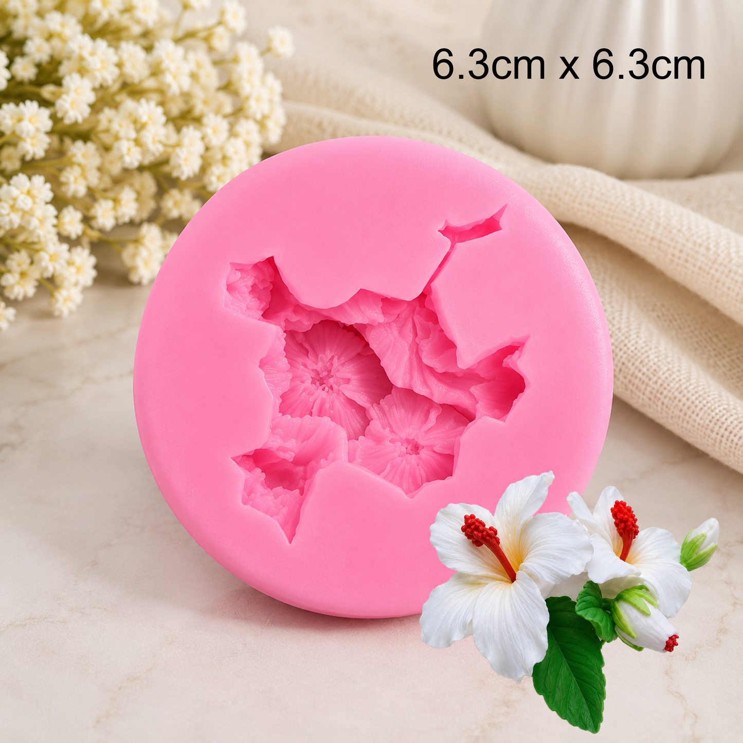 Hibiscus Flower Silicone Mold for Resin, Candle, Soap & Fondant Crafts |  CFM441