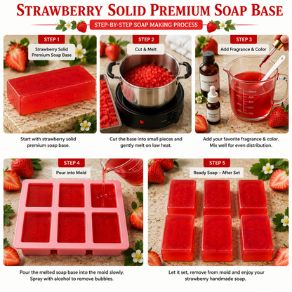 Strawberry Solid Premium Soap Base SPB022