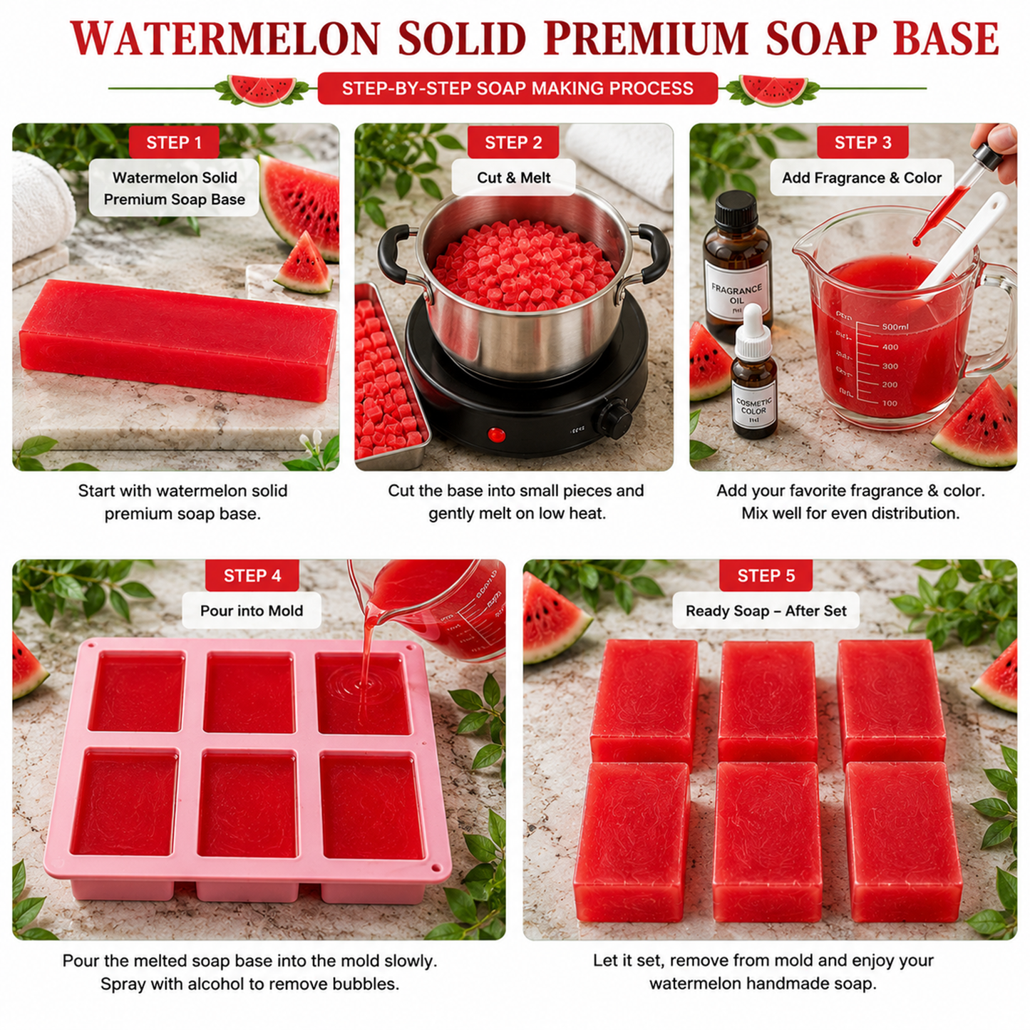 Watermelon Solid Premium Soap Base SPB024