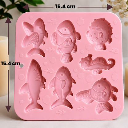 Silicone Fish & Sea Creature Candle, Soap & Resin Mold | SSM285