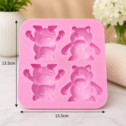 4 Cavity Cartoon Character Silicone Mold | SSM287