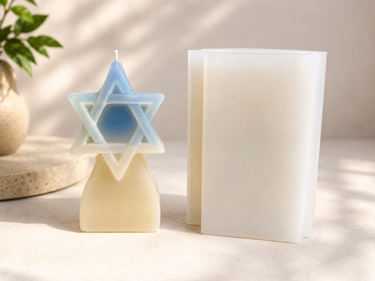 Star of David Candle Silicone Mold | WCM855(OWN)